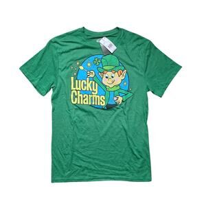 Tee Luv Comfort Colors Lucky Charms 70s Leprechaun T-Shirt L Green Graphic